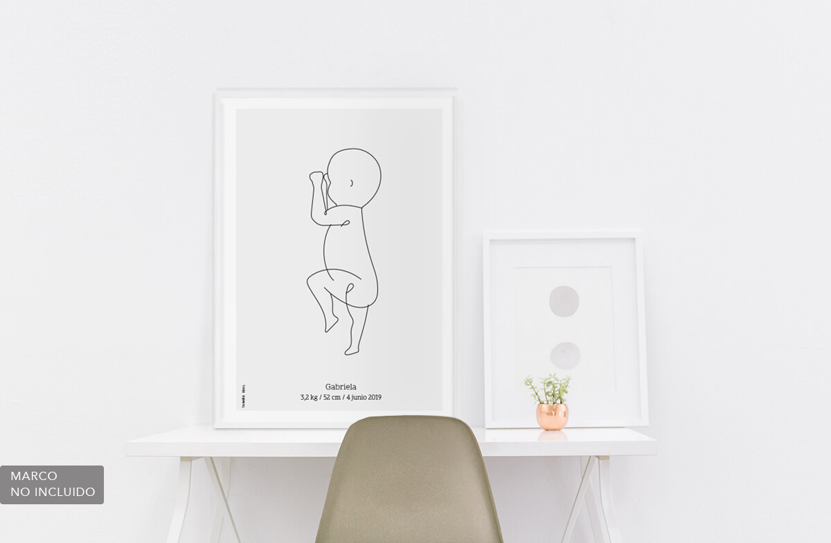 Lámina personalizada de tu bebé a tamaño real