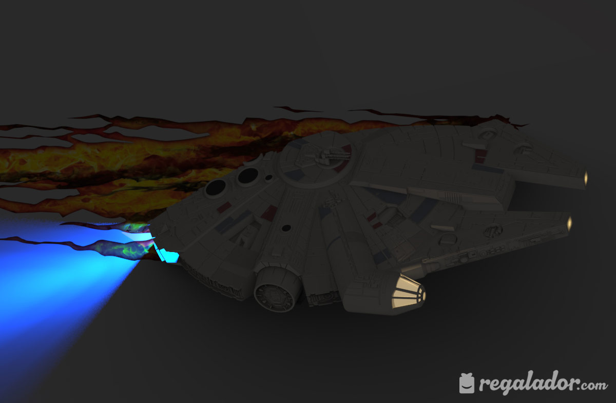 Lámpara 3D Star Wars: Halcón Milenario