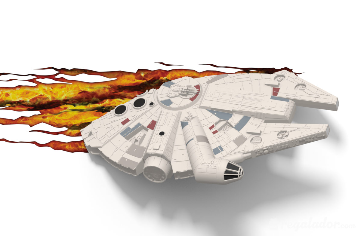 Lámpara 3D Star Wars: Halcón Milenario