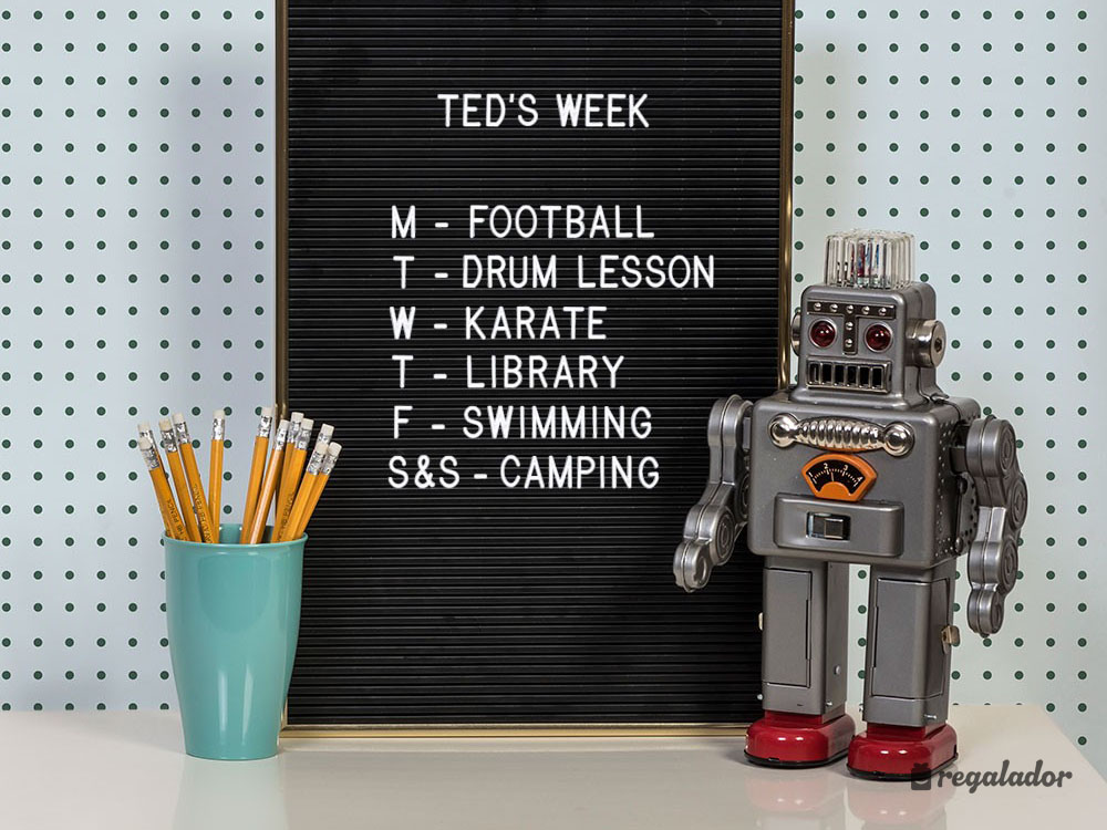 Tablero de letras para dejar mensajes