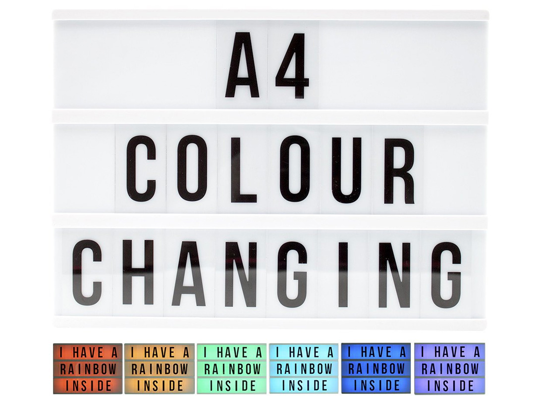 Caja de luz para decorar con mensajes