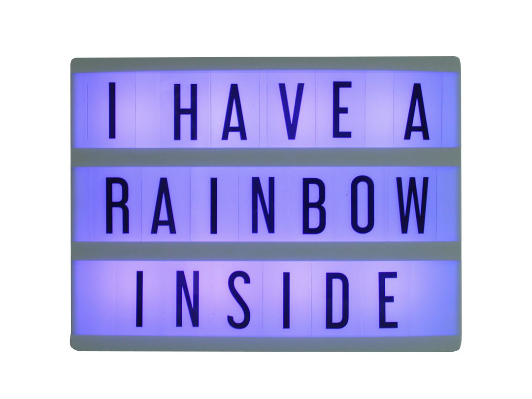 Caja de luz para decorar con mensajes