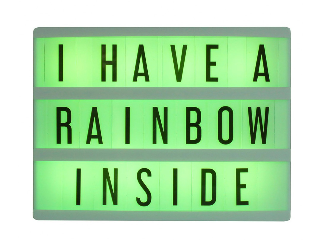 Caja de luz para decorar con mensajes