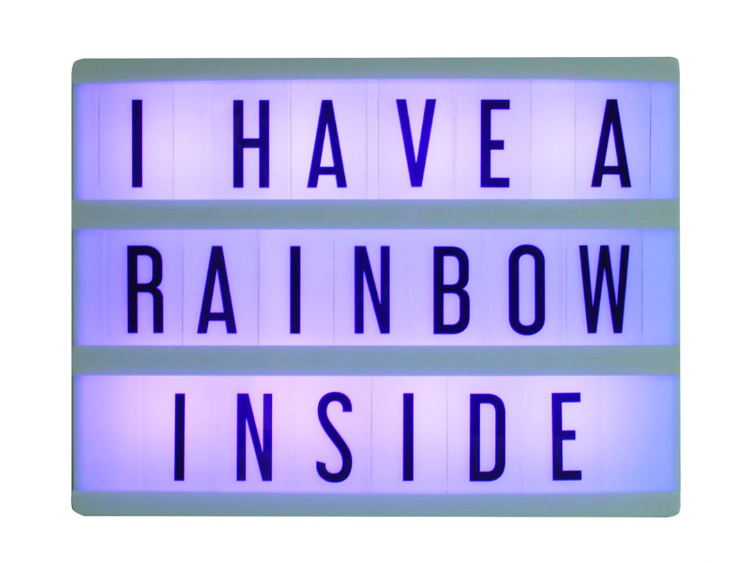 Caja de luz para decorar con mensajes