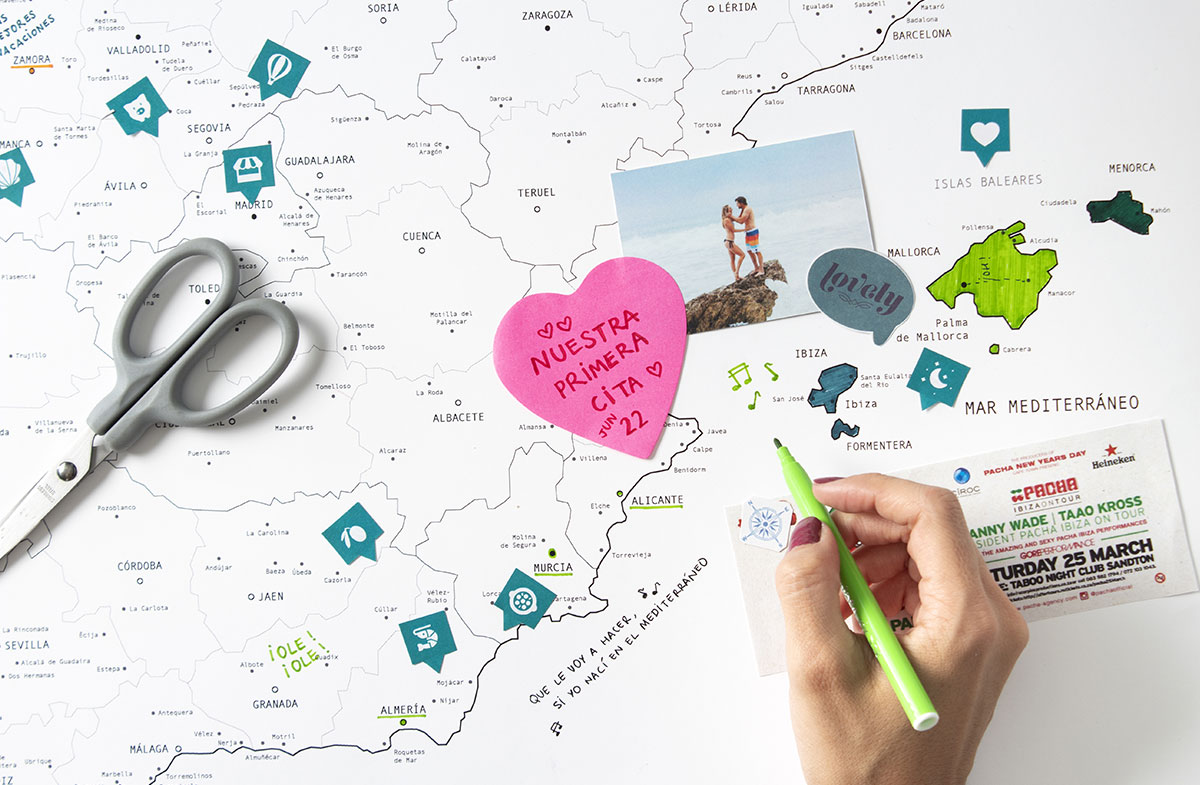 Mapa de España personalizado