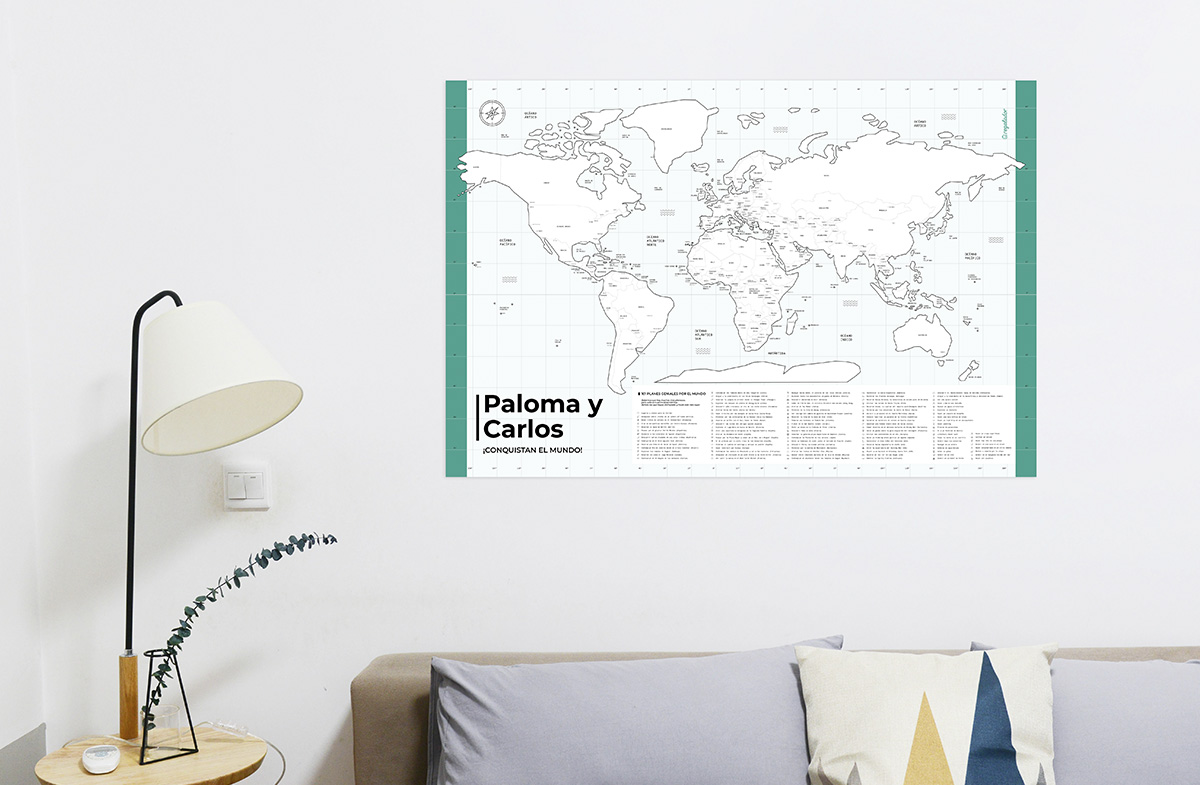 Mapa del mundo personalizado