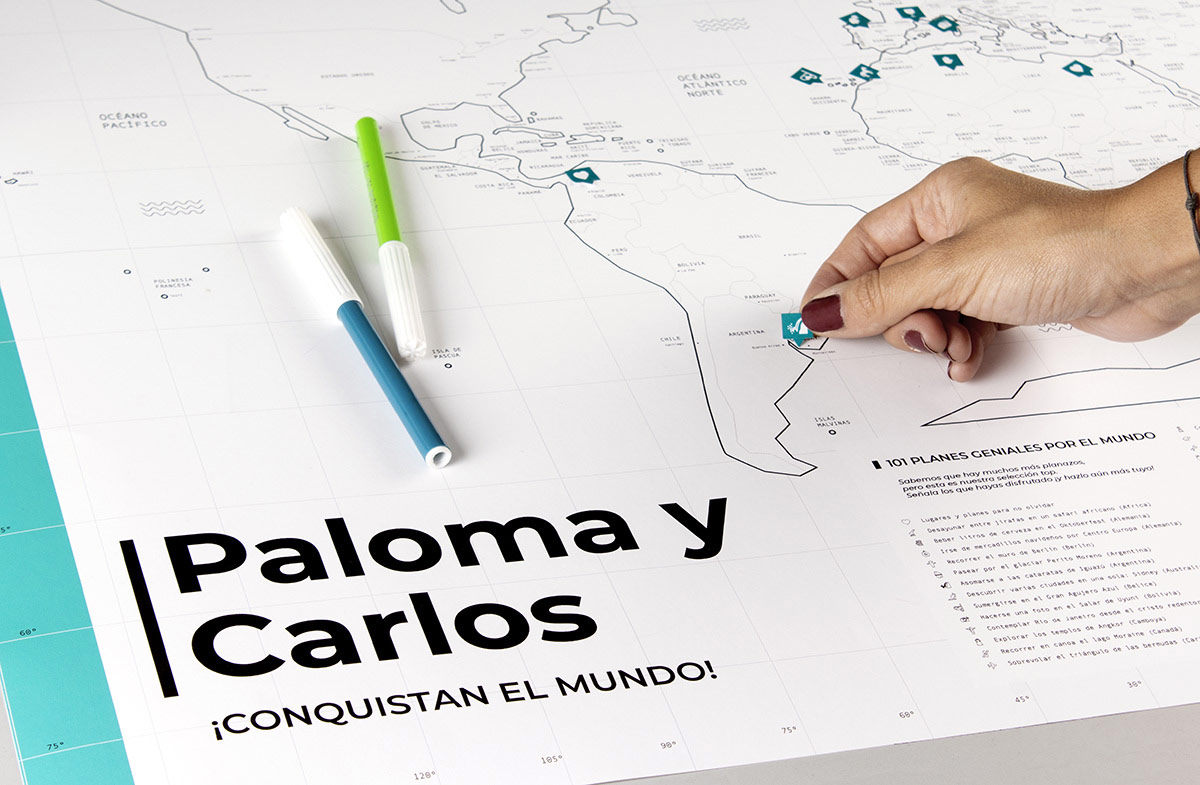 Mapa del mundo personalizado