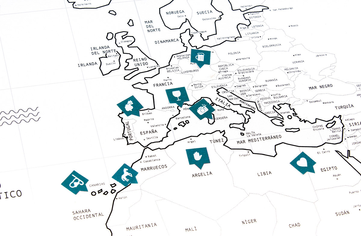 Mapa del mundo personalizado