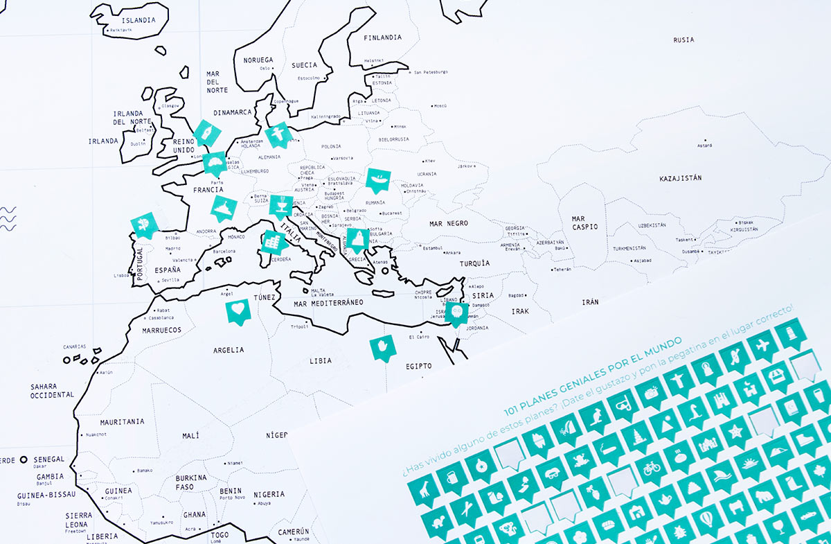 Mapa del mundo personalizado