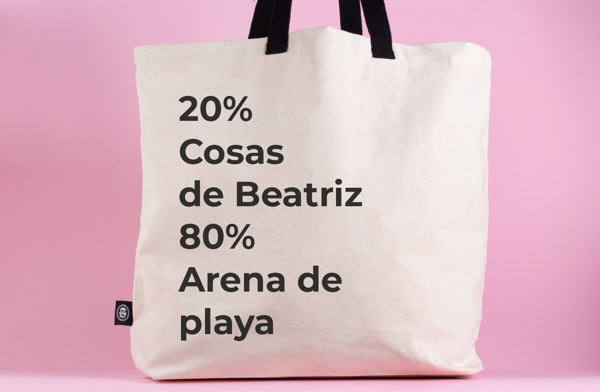 Maxibolso personalizado con texto