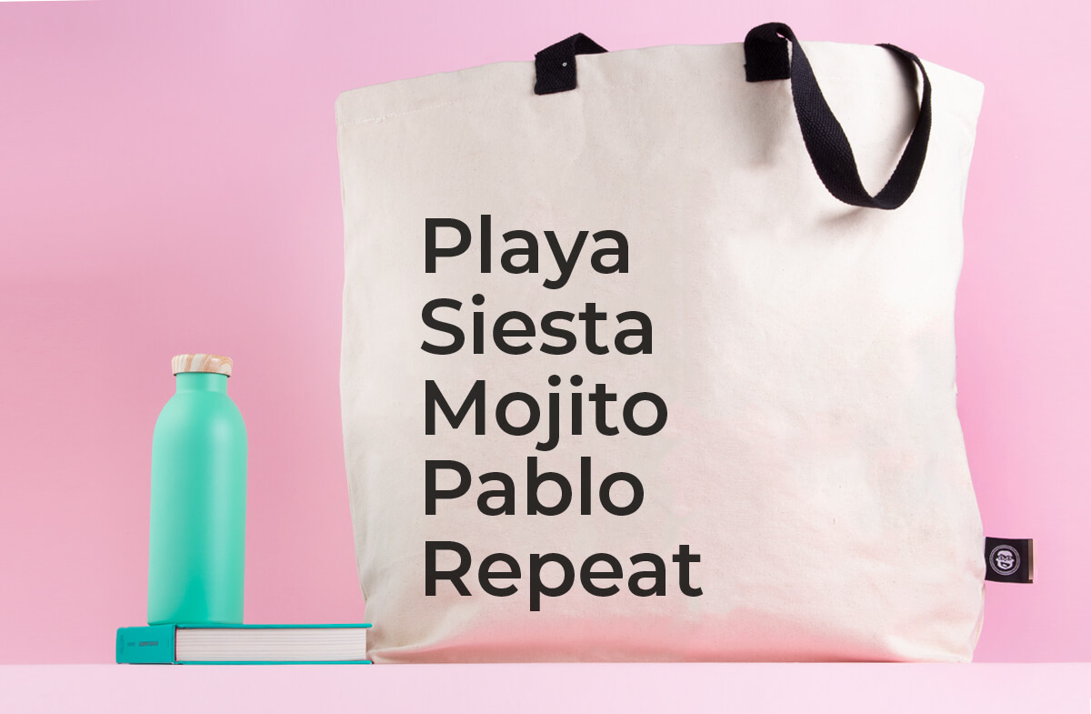 Maxibolso personalizado con texto