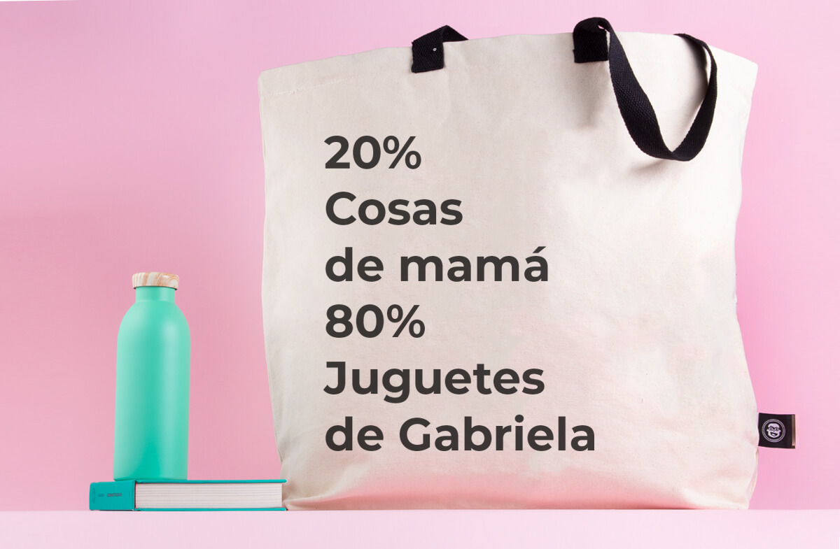 Maxibolso personalizado con texto