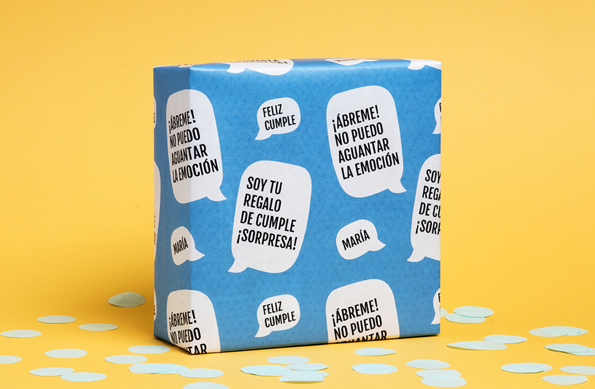 Papel de regalo personalizado modelo chat