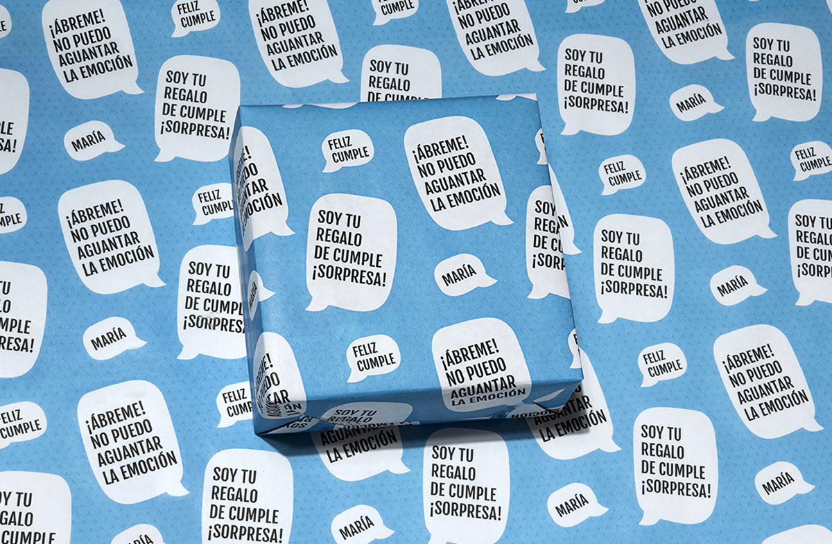 Papel de regalo personalizado modelo chat