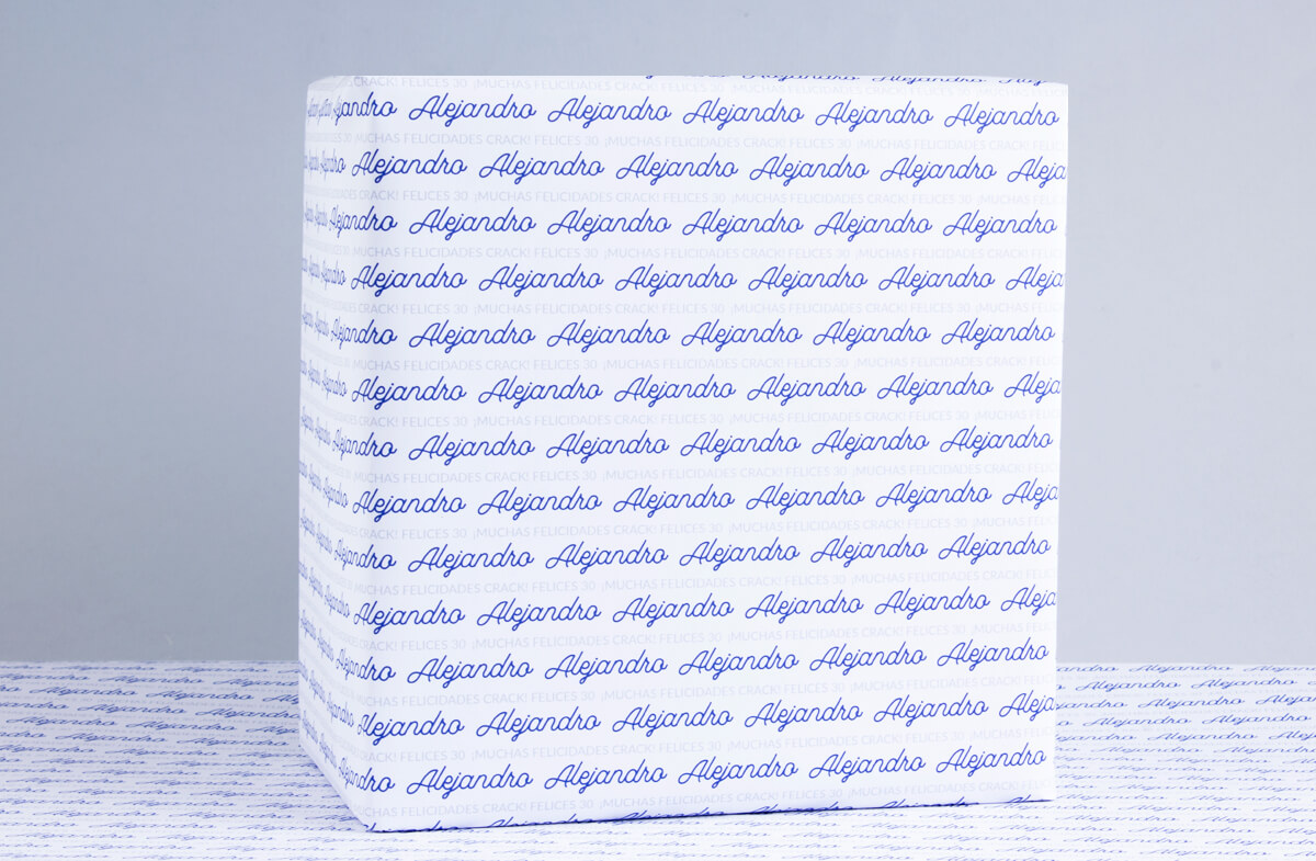 Papel de regalo personalizado modelo tu nombre