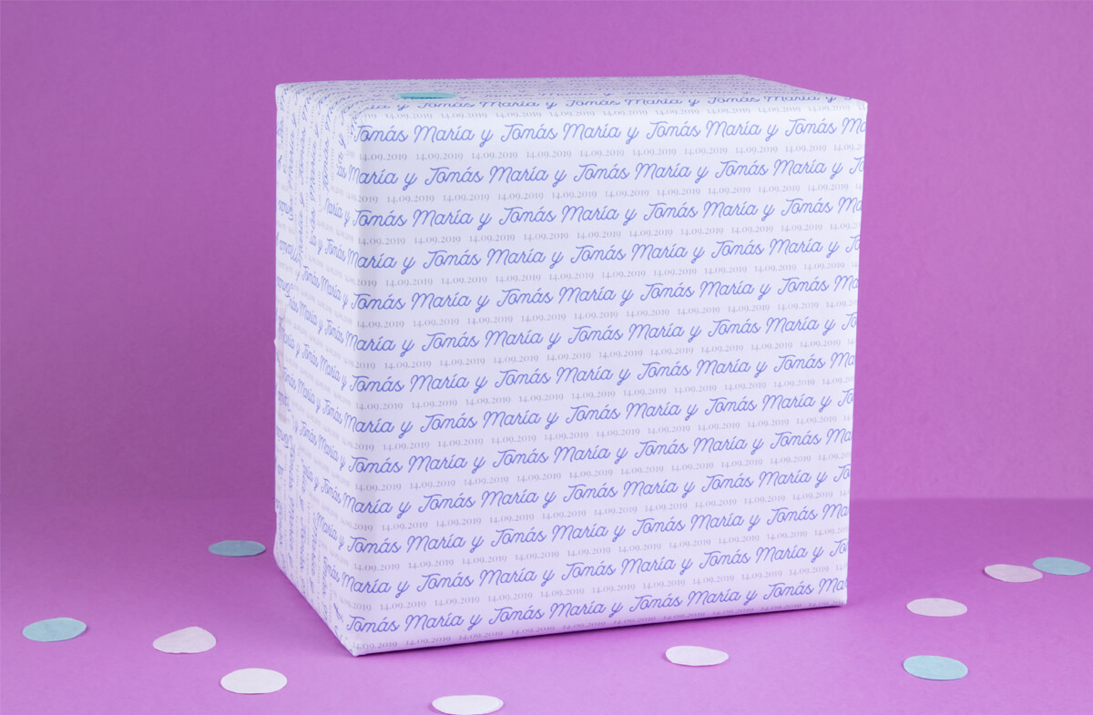 Papel de regalo personalizado modelo tu nombre
