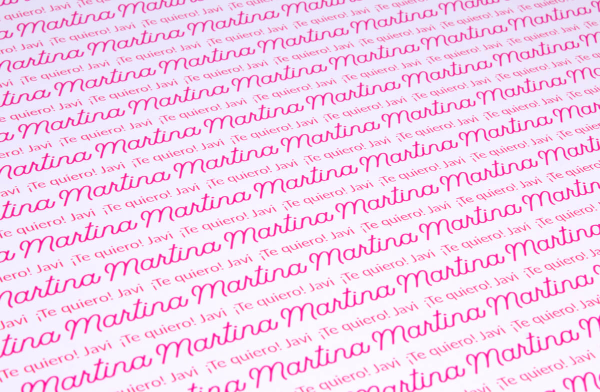 Papel de regalo personalizado modelo tu nombre