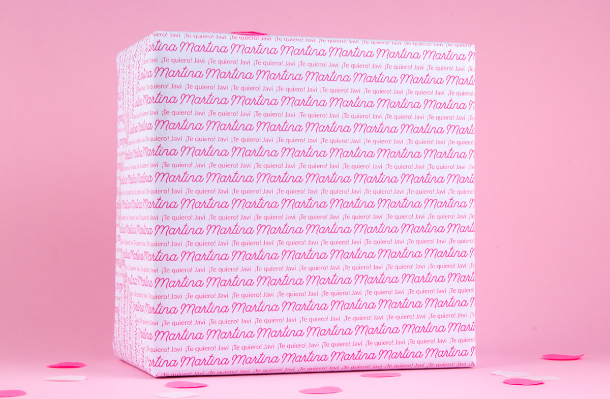 Papel de regalo personalizado modelo tu nombre