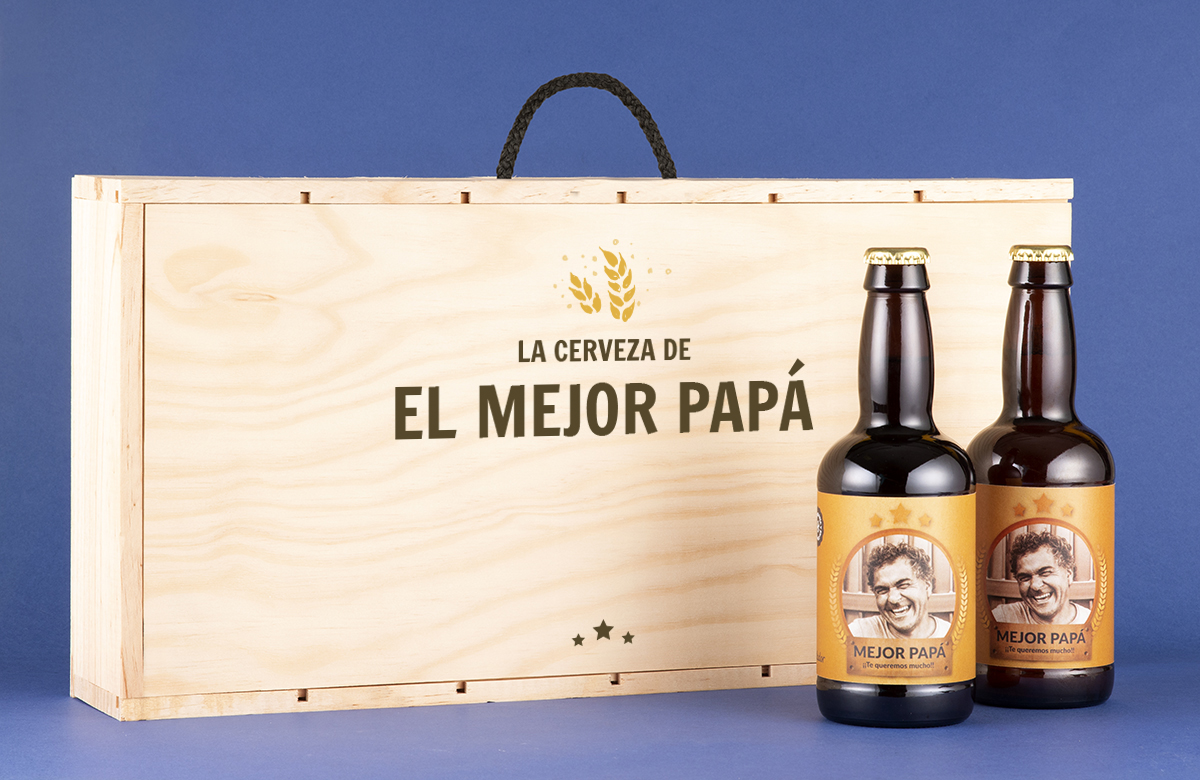 Pack de cerveza personalizada. Modelo Orla