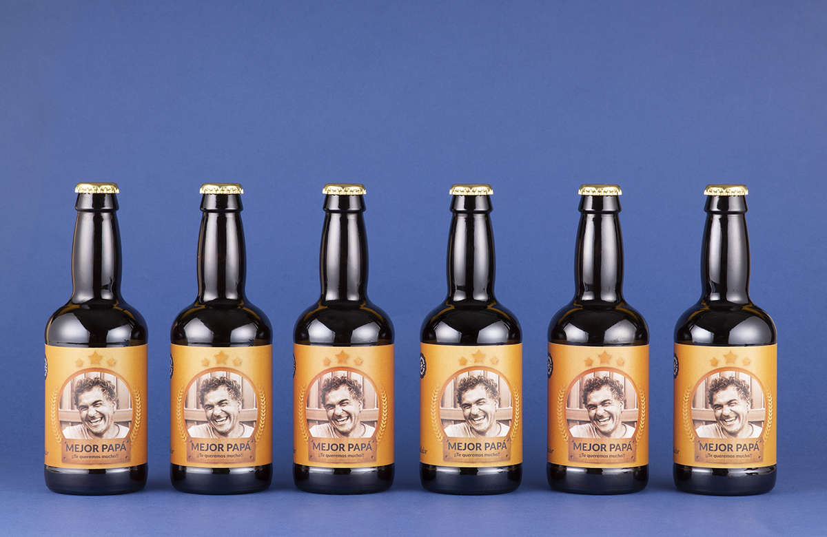 Pack de cerveza personalizada. Modelo Orla
