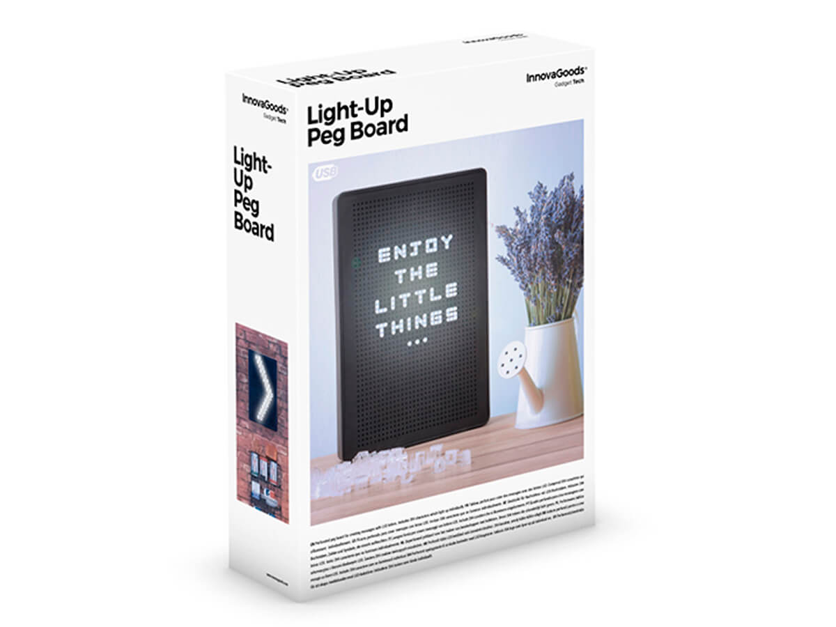 Tablero de letras con luz para dejar mensajes