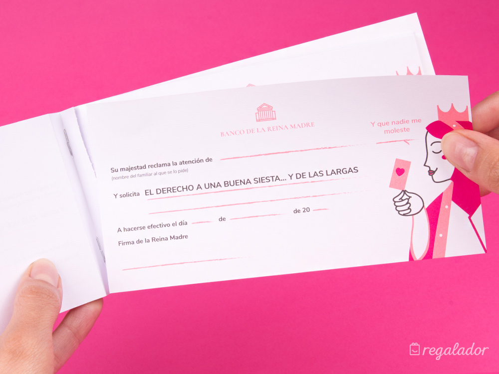 Talonario para mamá, la reina de la casa