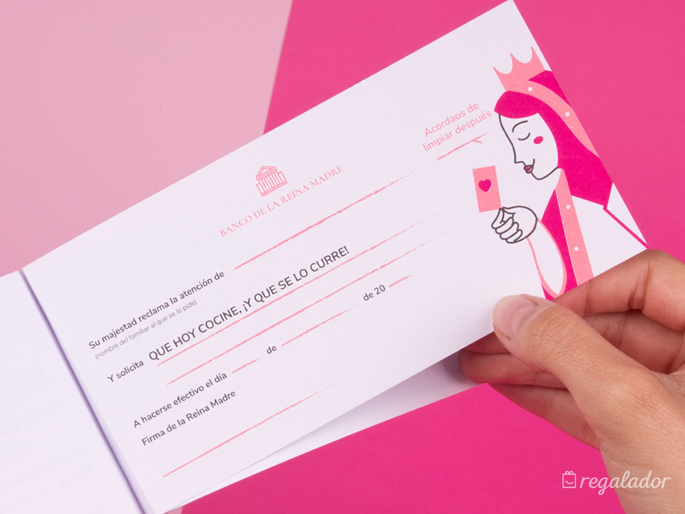 Talonario para mamá, la reina de la casa