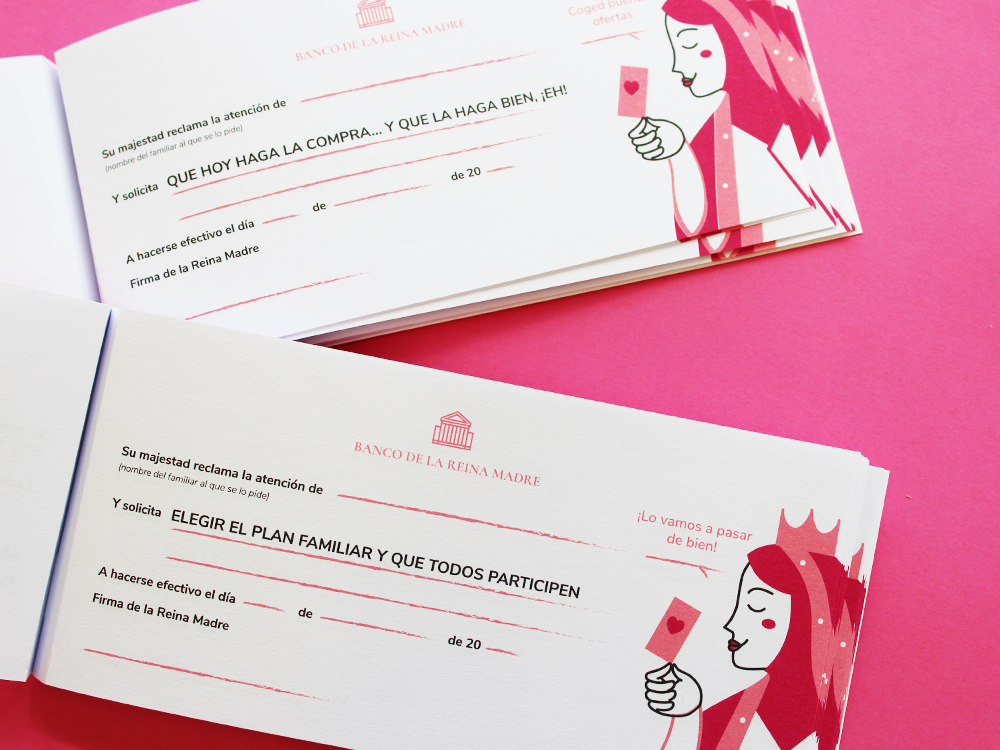 Talonario para mamá, la reina de la casa