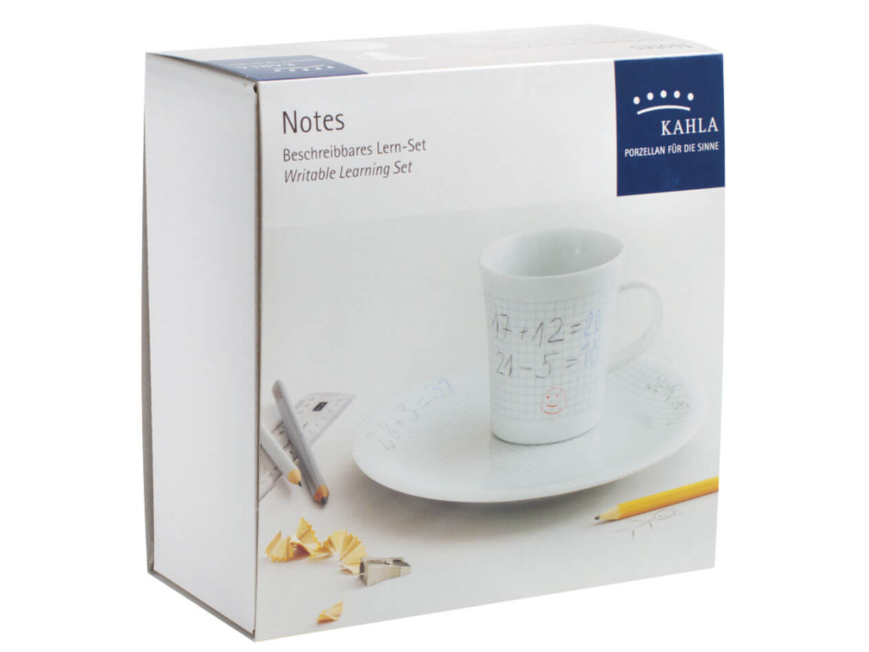 Set de vajilla para dejar notas por la mañana