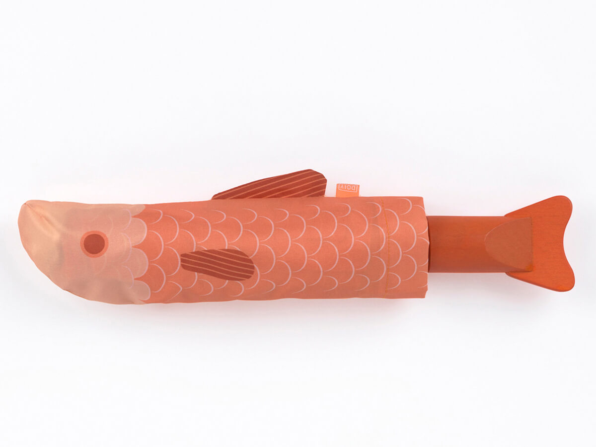 Paraguas plegable con forma de pez KOI