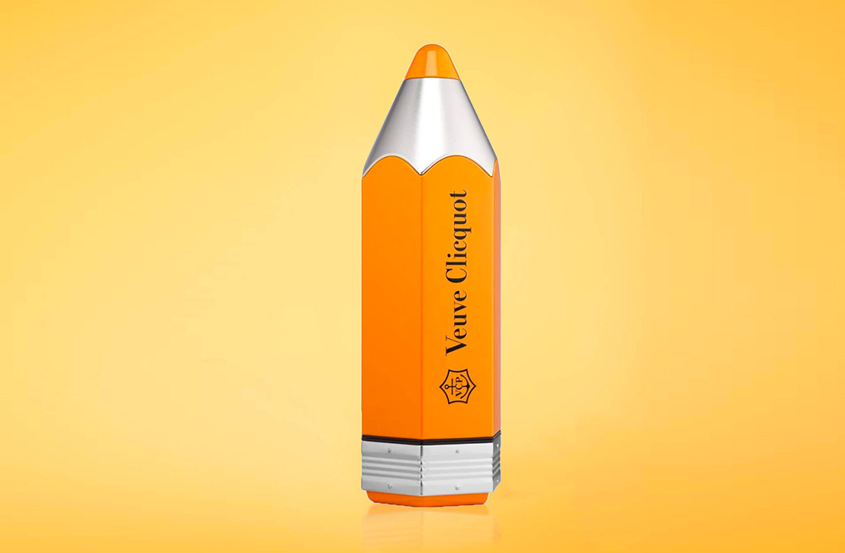 Présentoir Publicitaire Veuve Clicquot – Argenté – Occasion – Très Bon état