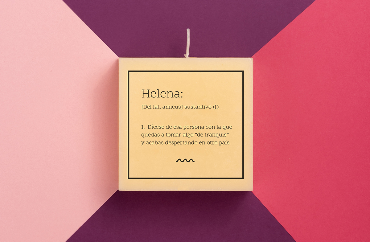 Vela personalizada. Modelo: Nombre