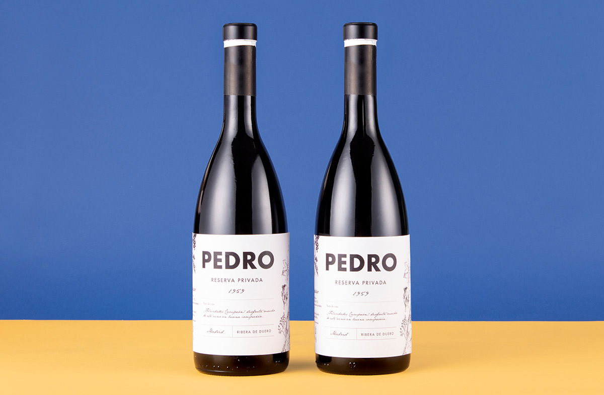 Vino tinto personalizado diseño Racimo de uvas