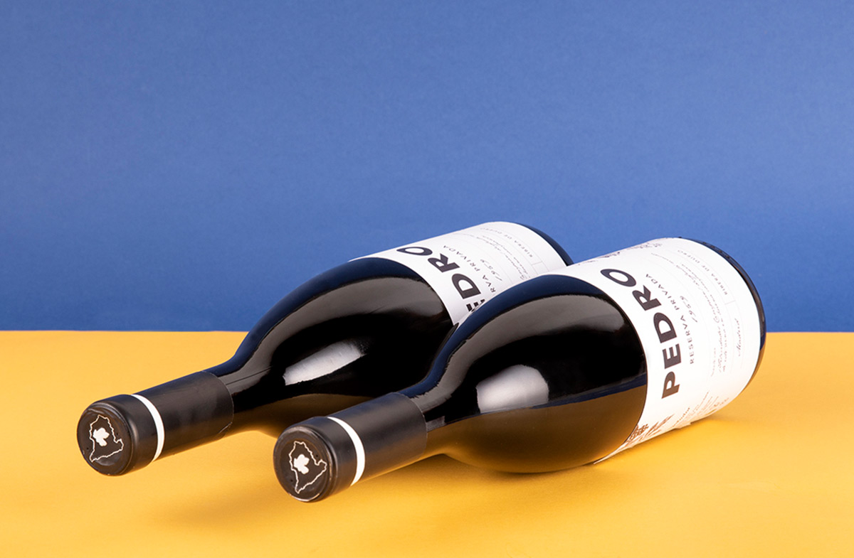 Vino tinto personalizado diseño Racimo de uvas