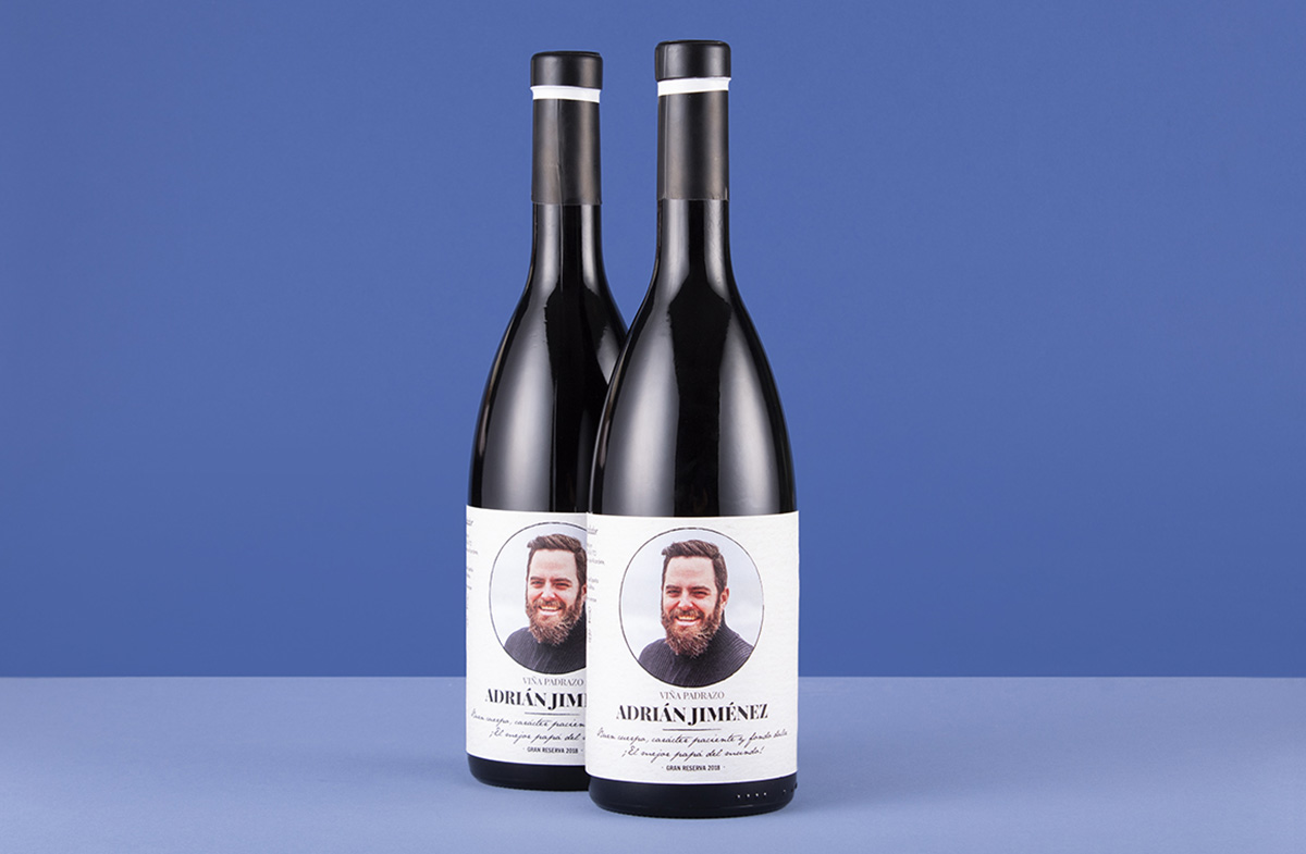 Vino tinto personalizado diseño Gran Reserva