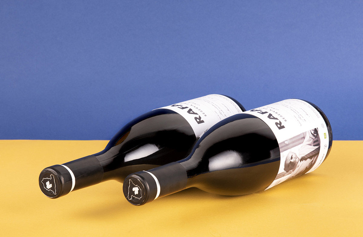 Vino tinto personalizado diseño Clásico con foto