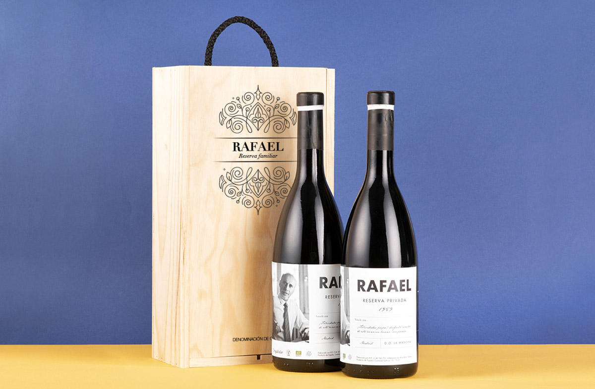 Vino tinto personalizado diseño Clásico con foto