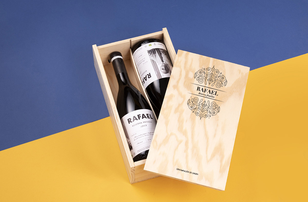 Vino tinto personalizado diseño Clásico con foto